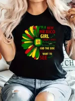 New Mexico Girl Love Strong Inspiring Support Proud Patriotic T-Shirt