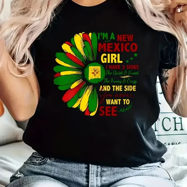 New Mexico Girl Love Strong Inspiring Support Proud Patriotic T-Shirt