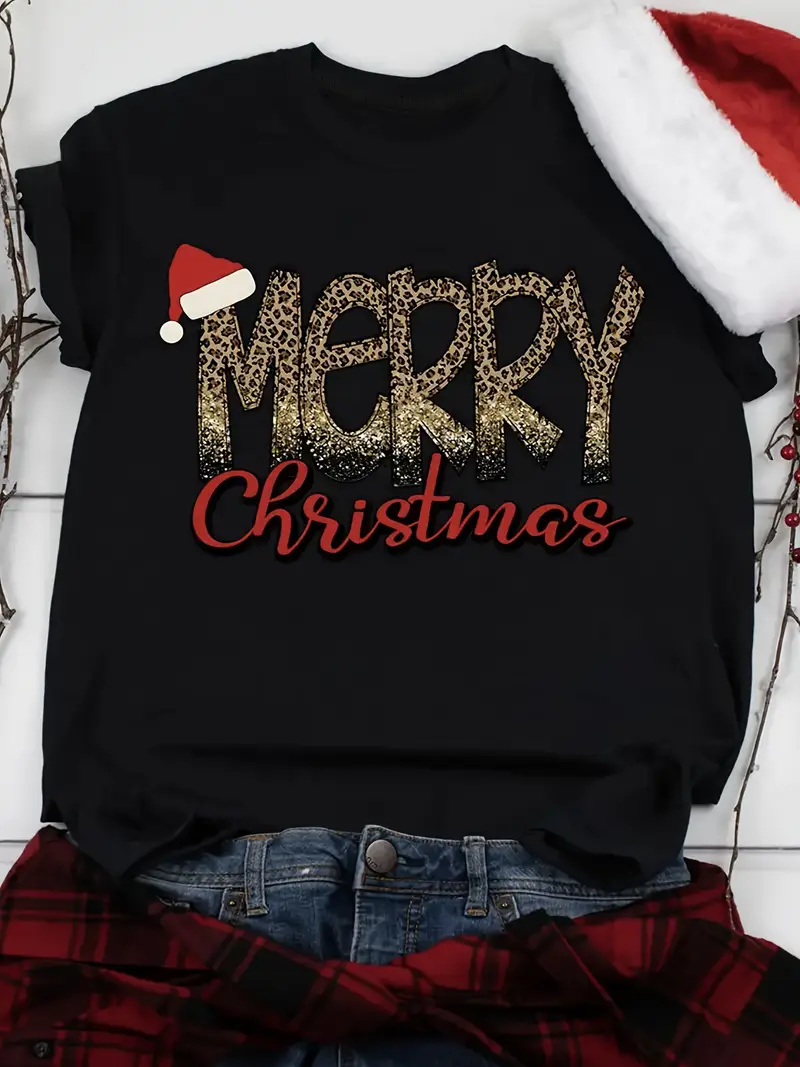 05b9ba9b-3b39-41f3-9cf8-8d2bcf861b51 Women's Christmas Graphic Print T-Shirt - Image 1