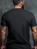 Men's Plus Size Casual Crew Neck "Pray for Los Angeles California" Graphic T-Shirt - Image 2