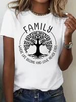 Women's Family Tree Graphic T-Shirt