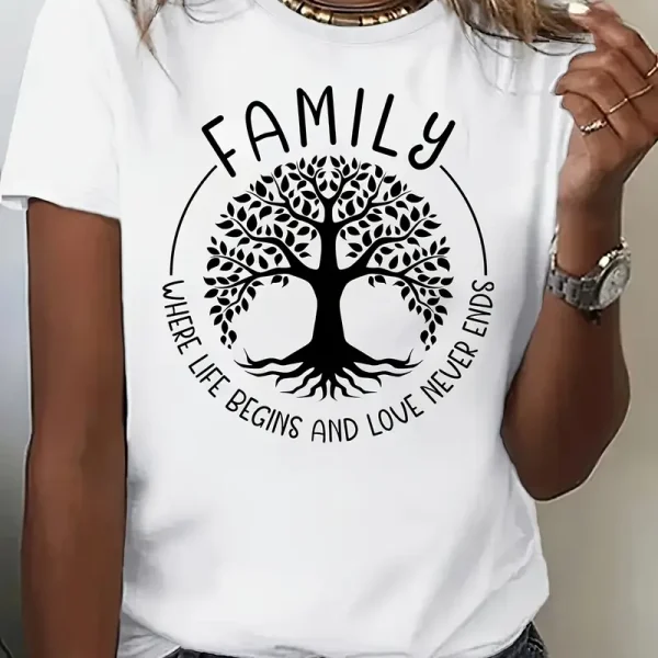 Women's Family Tree Graphic T-Shirt