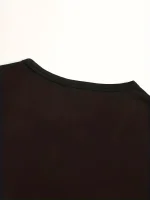 White Round Neck Short Sleeve Top for Spring Summer Fall T Shirts - Image 3