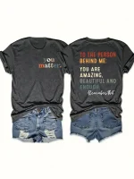 Breathable Women's Casual Round Neck Short Sleeve T-Shirt - Image 2