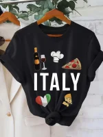 Women's Italian Foodie Graphic T-Shirt