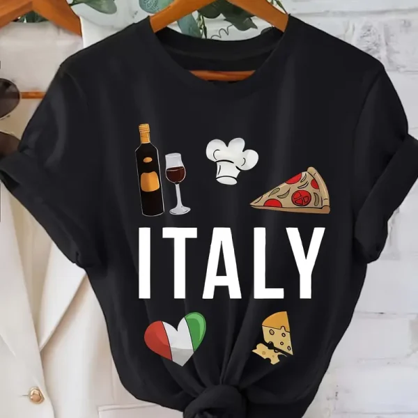 Women's Italian Foodie Graphic T-Shirt