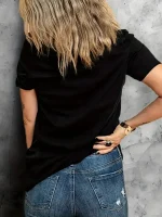 Plus Size Women'S Casual Graphic Tee - Image 4