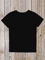 Women'S Colorful Music Note & Butterfly Print T-Shirt - Image 2