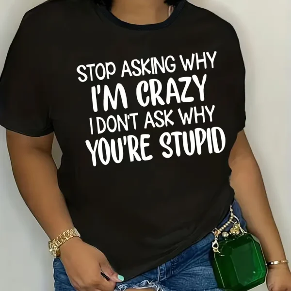 Plus Size Women'S Casual Graphic Tee